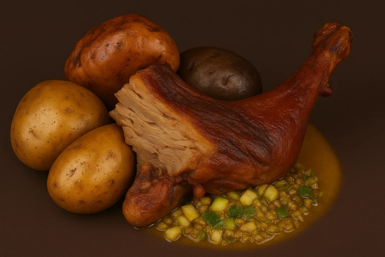 Kankacho Arequipeño - Plato tradicional de La Lliclla con papa peruanita y ají arequipeño
